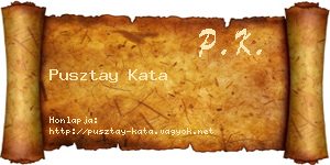 Pusztay Kata névjegykártya